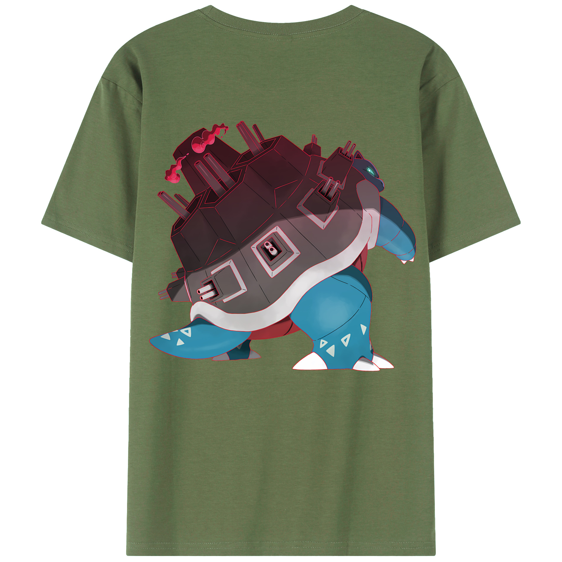 （画像用） ポケットモンスター Pokémon 綿100％ メンズ半袖Tシャツ（バックプリント） 通気性